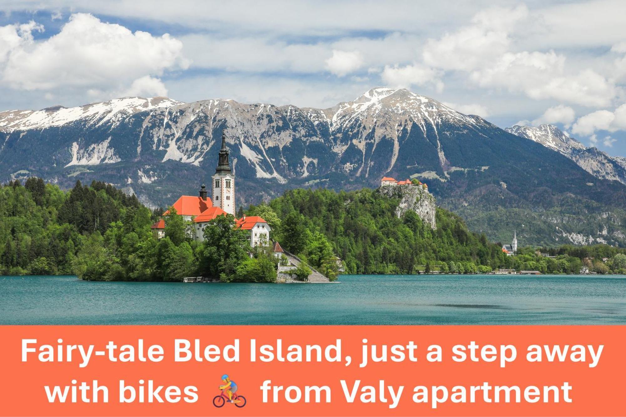 Apartment Valy - Free Bikes, Relaxing Terrace & Near Блед Екстериор снимка